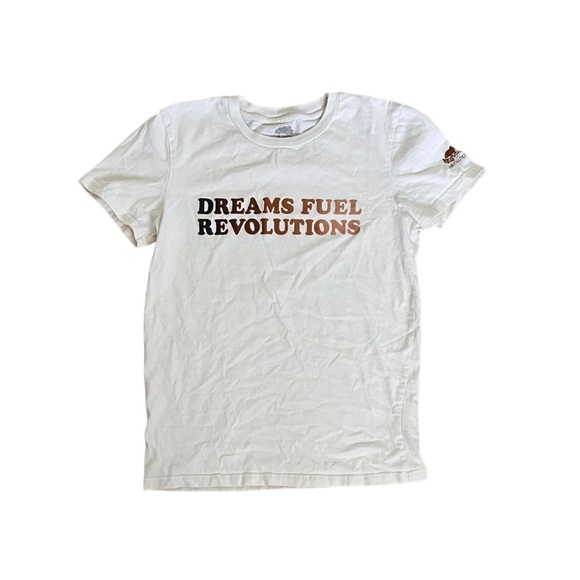 *SALE* RÉVOLUTIONNAIRE Roots Cream Collection Dreams Fuel Revolutions Cotton Tee - Picture 1 of 7
